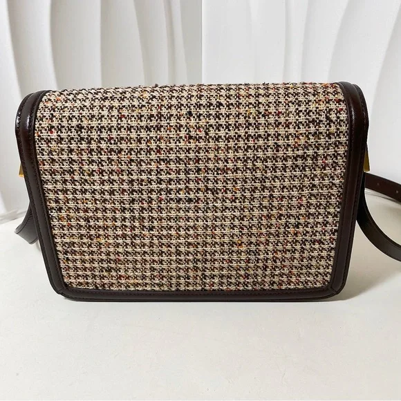 YSL Saint Laurent Tweed & Leather Solferino Shoulder Bag - Picture 2 of 11